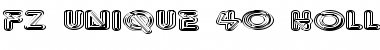 Download FZ UNIQUE 40 HOLLOW EX Normal Font Title Preview