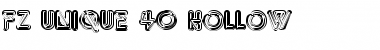 Download FZ UNIQUE 40 HOLLOW Normal Font Title Preview