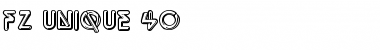 Download FZ UNIQUE 40 Normal Font Title Preview