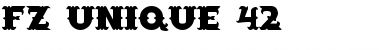 Download FZ UNIQUE 42 Normal Font Title Preview