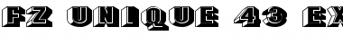 Download FZ UNIQUE 43 EX Normal Font Title Preview