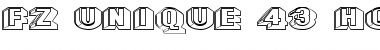 Download FZ UNIQUE 43 HOLLOW EX Normal Font Title Preview