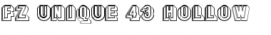 Download FZ UNIQUE 43 HOLLOW Normal Font Title Preview