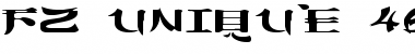 Download FZ UNIQUE 46 EX Normal Font Title Preview
