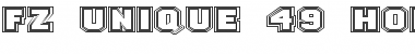 Download FZ UNIQUE 49 HOLLOW EX Normal Font Title Preview