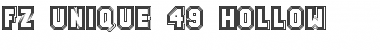 Download FZ UNIQUE 49 HOLLOW Normal Font Title Preview