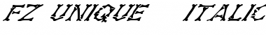 Download FZ UNIQUE 5 ITALIC Normal Font Title Preview