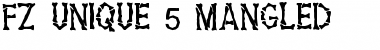 Download FZ UNIQUE 5 MANGLED Normal Font Title Preview