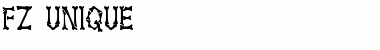 Download FZ UNIQUE 5 Normal Font Title Preview