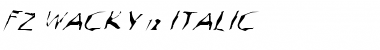 Download FZ WACKY 12 ITALIC Normal Font Title Preview