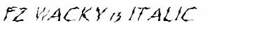 Download FZ WACKY 13 ITALIC Normal Font Title Preview