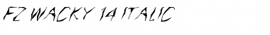 Download FZ WACKY 14 ITALIC Normal Font Title Preview