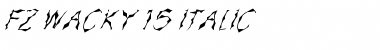 Download FZ WACKY 15 ITALIC Normal Font Title Preview