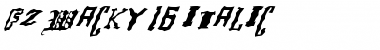 Download FZ WACKY 16 ITALIC Normal Font Title Preview