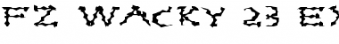 Download FZ WACKY 23 EX Normal Font Title Preview