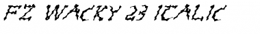 Download FZ WACKY 23 ITALIC Normal Font Title Preview
