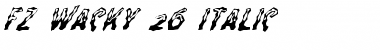 Download FZ WACKY 26 ITALIC Normal Font Title Preview