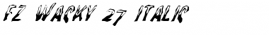 Download FZ WACKY 27 ITALIC Normal Font Title Preview