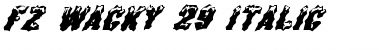 Download FZ WACKY 29 ITALIC Normal Font Title Preview