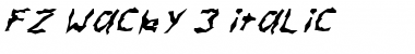 Download FZ WACKY 3 ITALIC Normal Font Title Preview