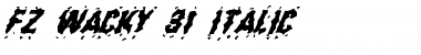 Download FZ WACKY 31 ITALIC Normal Font Title Preview