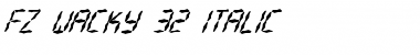 Download FZ WACKY 32 ITALIC Normal Font Title Preview