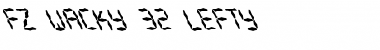 Download FZ WACKY 32 LEFTY Normal Font Title Preview
