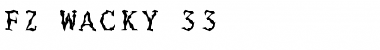 Download FZ WACKY 33 Normal Font Title Preview