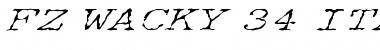 Download FZ WACKY 34 ITALIC Normal Font Title Preview