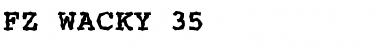 Download FZ WACKY 35 Normal Font Title Preview