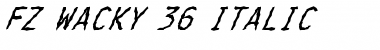 Download FZ WACKY 36 ITALIC Normal Font Title Preview