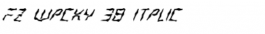 Download FZ WACKY 38 ITALIC Normal Font Title Preview
