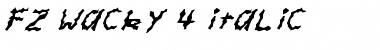 Download FZ WACKY 4 ITALIC Normal Font Title Preview