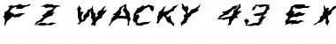 Download FZ WACKY 43 EX Normal Font Title Preview