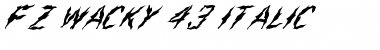 Download FZ WACKY 43 ITALIC Normal Font Title Preview