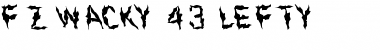 Download FZ WACKY 43 LEFTY Normal Font Title Preview