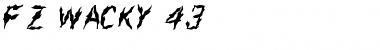 Download FZ WACKY 43 Normal Font Title Preview
