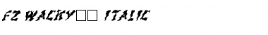 Download FZ WACKY 44 ITALIC Normal Font Title Preview
