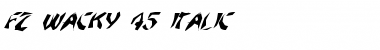 Download FZ WACKY 45 ITALIC Normal Font Title Preview