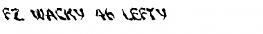 Download FZ WACKY 46 LEFTY Normal Font Title Preview