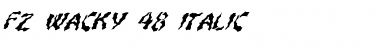 Download FZ WACKY 48 ITALIC Normal Font Title Preview