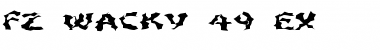 Download FZ WACKY 49 EX Normal Font Title Preview