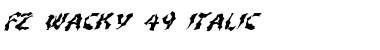 Download FZ WACKY 49 ITALIC Normal Font Title Preview