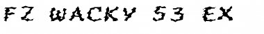 Download FZ WACKY 53 EX Normal Font Title Preview