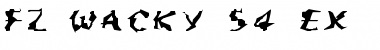 Download FZ WACKY 54 EX Normal Font Title Preview
