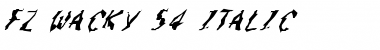 Download FZ WACKY 54 ITALIC Normal Font Title Preview