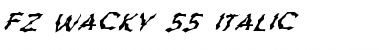 Download FZ WACKY 55 ITALIC Normal Font Title Preview