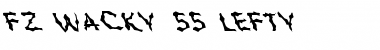 Download FZ WACKY 55 LEFTY Normal Font Title Preview