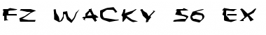 Download FZ WACKY 56 EX Normal Font Title Preview