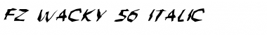 Download FZ WACKY 56 ITALIC Normal Font Title Preview